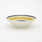 Prato fundo porcelana amarelo pintado à mão Secret de Gourmet