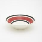 Prato fundo porcelana vermelho pintado à mão Secret de Gourmet