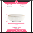 Prato Fundo Sopa Cerâmica Caoba 622ml Bege