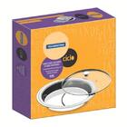 Prato Fundo Tramontina Ciclo Em Aço Inox Com Tampa De Vidro 3