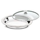 Prato Fundo Tramontina Ciclo Em Aço Inox Com Tampa De Vidro 3
