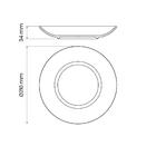 Prato Fundo Tramontina Jacqueline Hs Porcelana Branca 21 Cm