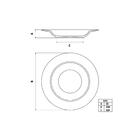 Prato Fundo Tramontina Lilla Em Porcelana Decorada 23 Cm