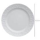 Prato Germer Branco Raso Redondo Em Porcelana 26,5cm Com Rele