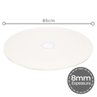 Prato Giratório 85cm De Vidro Temperado 8mm Cor Branco