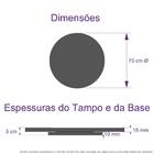 Prato Giratório Centro De Mesa Laqueado Azul Turquesa 70cm