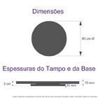 Prato Giratório Centro De Mesa Laqueado Preto 80cm