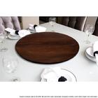 Prato Giratório Centro De Mesa Madeira Castanho 60cm