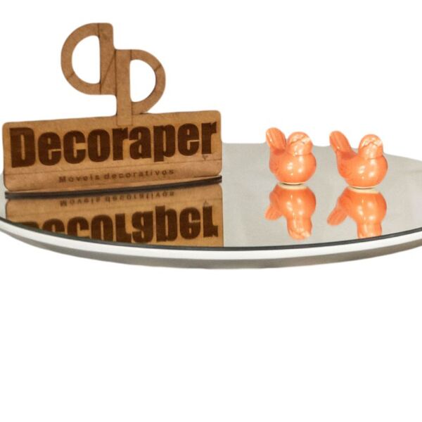 Prato Giratorio Com Espelho Sob O Tampo De 70cm - Branca