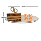 Prato Giratorio Com Espelho Sob O Tampo De 70cm - Branca