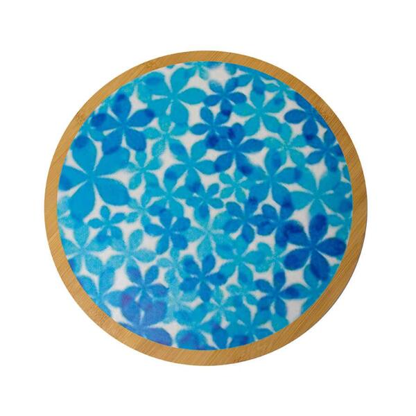 Prato Giratório De Bambu 35cm Blue Garden-casambiente Eco133