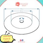 Prato Giratório De Mesa 110 Cm Em Vidro Temperado 8mm - Cor F