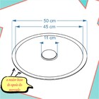 Prato Giratório De Mesa 50 Cm Em Vidro Temperado 8mm - Cor Br