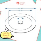 Prato Giratório De Mesa 60 Cm Em Vidro Temperado 8mm  - Cor C