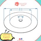 Prato Giratório De Mesa 70 Cm Em Vidro Temperado 8mm - Cor Ca