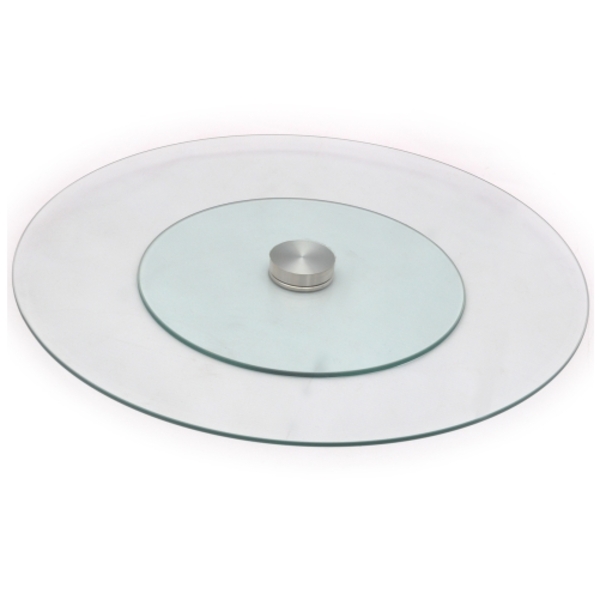 Prato Giratório De Vidro Temperado Incolor 50 Cm