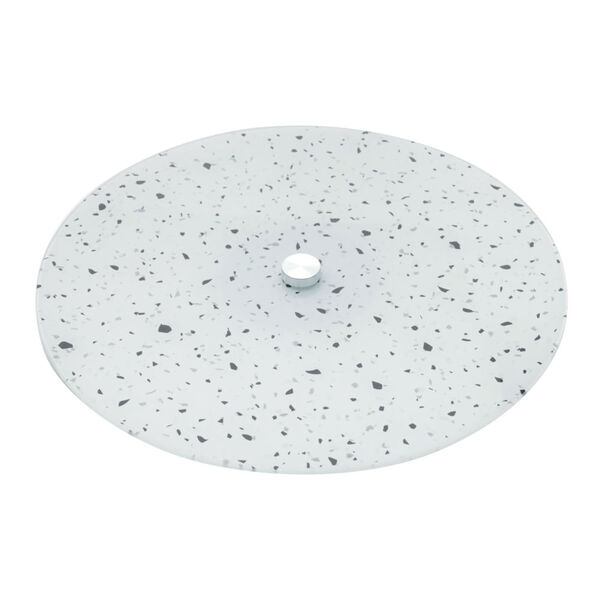 Prato Giratório Em Mármore Com Base De Metal 33 Cm