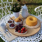 Prato Giratório Laminado Para Servir Na Mesa 40 Cm  - Mel