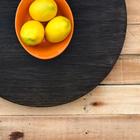 Prato Giratorio Madeira Decore Casa 70 Cm Tabaco