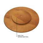 Prato Giratório Madeira Decore Casa 90 Cm Mel