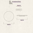 Prato Giratório Para Mesa De Jantar 50cm Mel