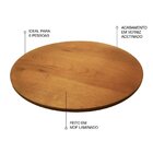 Prato Giratório Para Mesa De Jantar 80cm Mel
