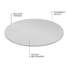 Prato Giratório Para Servir Na Mesa 60 Cm - Branco