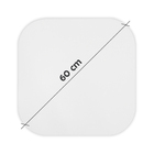 Prato Giratório Tampo Tábua Para Mesa 60 Cm - Branco Laca