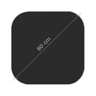 Prato Giratório Tampo Tábua Para Mesa 80 Cm - Preto Laca