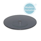 Prato Giratório Vidro Fumê Bailarina Bolo Confeitar 30cm