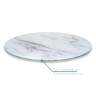 Prato Giratório Vidro Marmorizado 8mm Inox304 Evolution 70cm