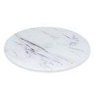 Prato Giratório Vidro Temperado 8mm Design Marmorizado 60cm