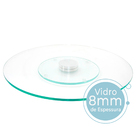 Prato Giratório Vidro Temperado 8mm Incolor 45cm