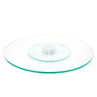 Prato Giratório Vidro Temperado C/base Inox Luxo 120cm X 8mm