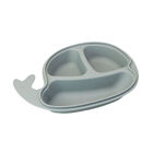 Prato Infantil Com Divisória Clingo - Baleia Cinza