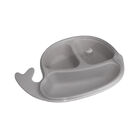 Prato Infantil Com Divisória Clingo - Baleia Cinza