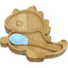 Prato Infantil Criança Bebê Com Colher E Ventosa Home&co Dino