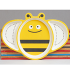 Prato Infantil De Bambu Ecológico Abelha Amarelo - Giro Baby