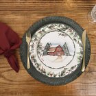 Prato Lanche Aquarelle Bosque Celeiro Natal