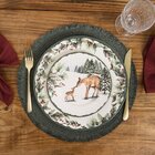 Prato Lanche Aquarelle Bosque Inverno Natal