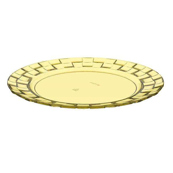 Prato Médio Amarelo Crippa Bandeja Para Servir Mesa Posta Por