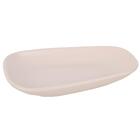 Prato Oval Sumatra Em Ceramica L21,4xp12xa3,3cm Cor Marfim