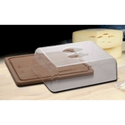 Prato P/queijo De Bambu C/tampa De Plástico 24x18,5x7,6cm