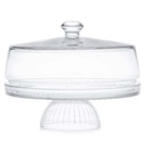 Prato para Bolo, Boleira, Porta Bolo de Vidro com Tampa e Bas