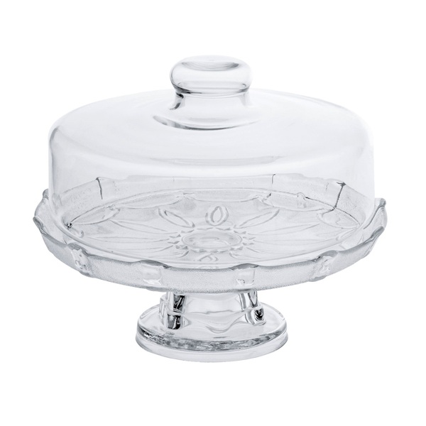 Prato Para Bolo, Boleira, Porta Bolo De Vidro Com Tampa E Base