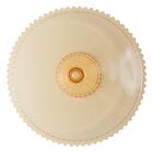 Prato Para Bolo Com Pé  Wolff Pearl De Cristal Âmbar 31cm X 1