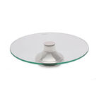 Prato Para Bolo De Vidro Com Pé De Aço Inox Mônaco 33cm - Wol