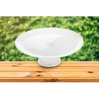 Prato Para Bolo De Vidro Com Pé Wave 27x10cm