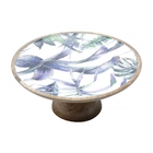 Prato Para Bolo Em Madeira Flower 32x14cm