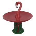 Prato Para Doce De Ceramica  Flamingo 16cm X 16cm X 17cm